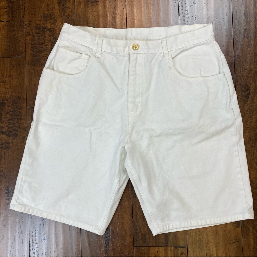 Fast Breakers Vintage Y2K White Denim Jean Shorts Men’s Size 36.
